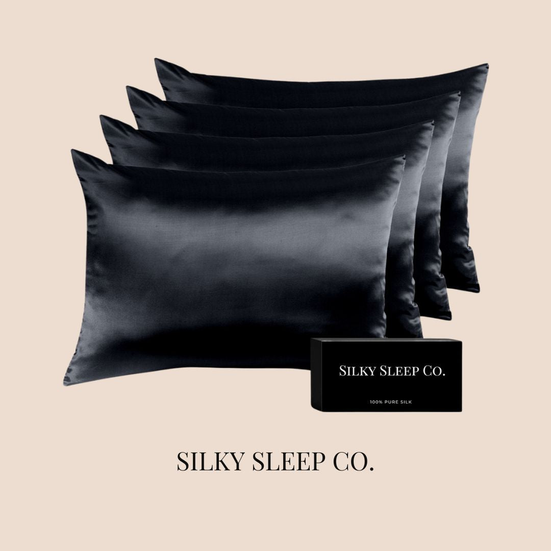 SilkySleep - Taie 100% Soie - Noir