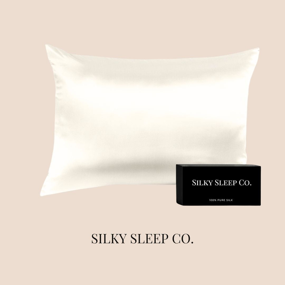 SilkySleep - Taie rectangulaire 100% Soie Blanc