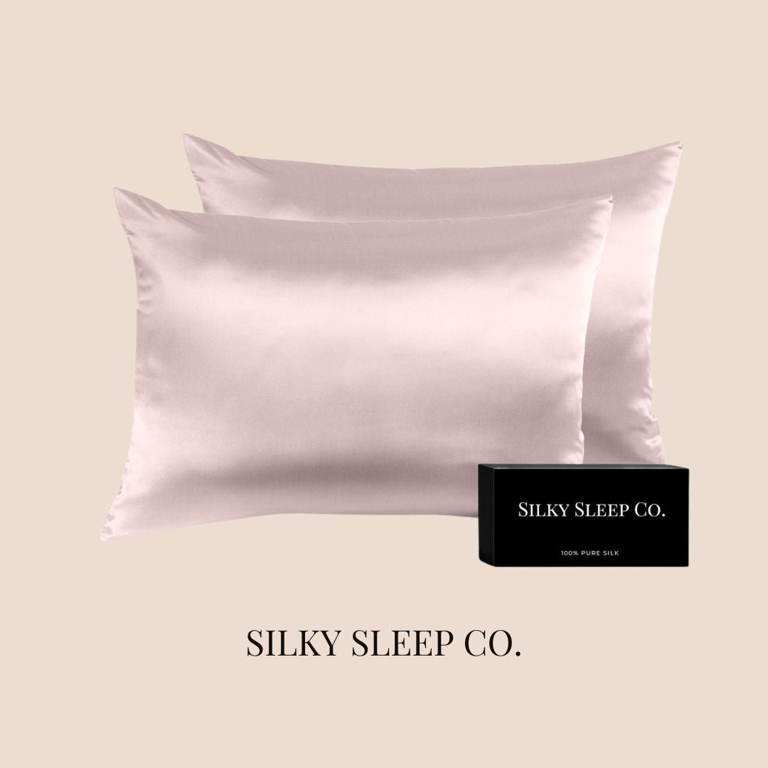 SilkySleep - Taie rectangulaire 100% Soie Rose Pale