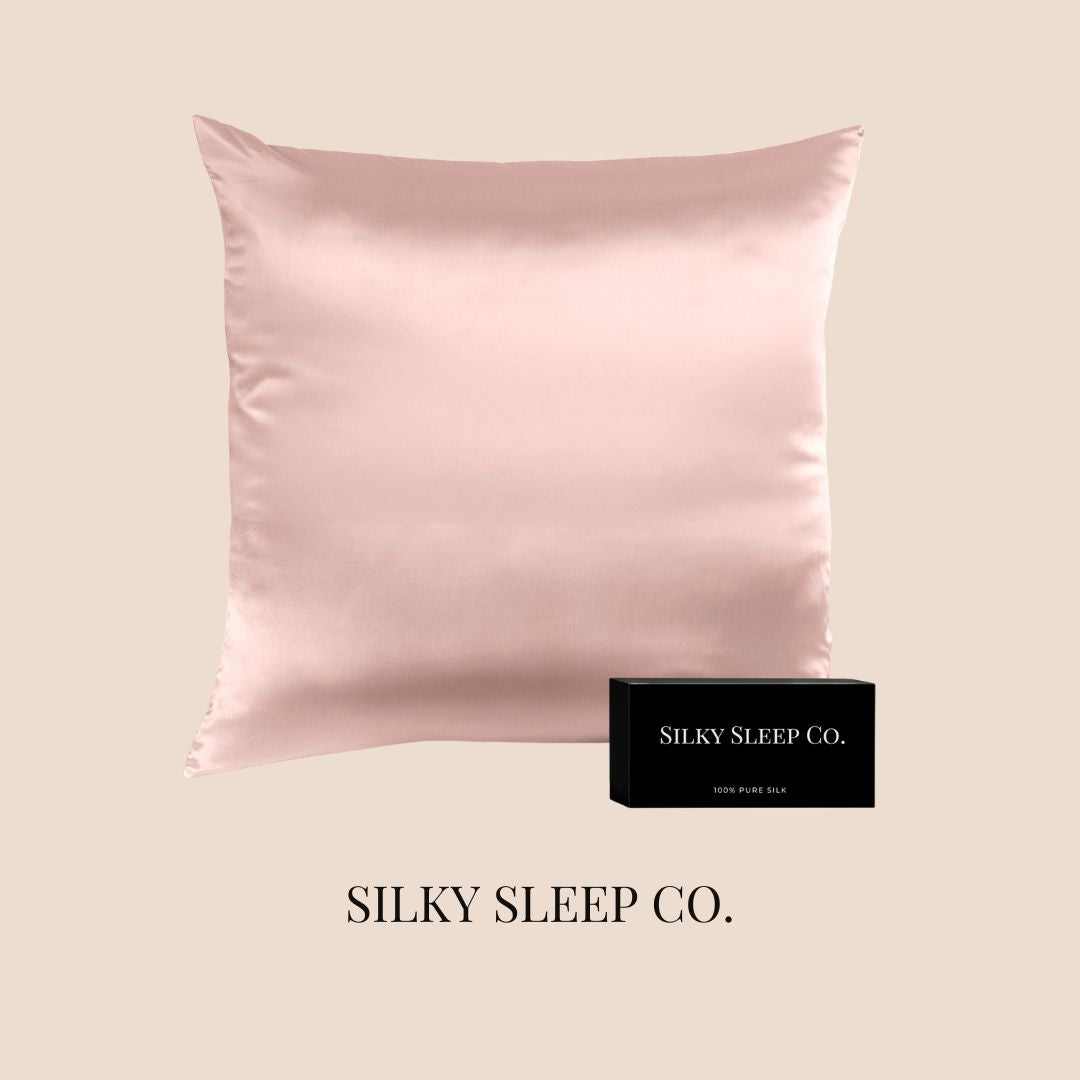 SilkySleep - Taie rectangulaire 100% Soie Rose Pale