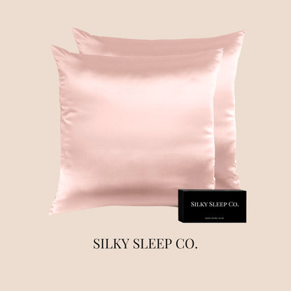 SilkySleep - Taie rectangulaire 100% Soie Rose Pale