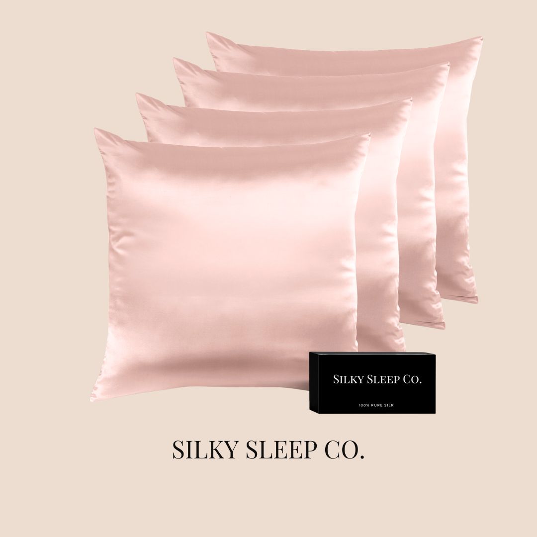 SilkySleep - Taie rectangulaire 100% Soie Rose Pale